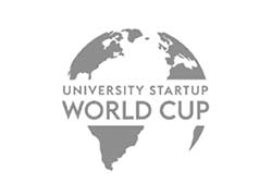University Start Up World Cup Logotipo cinzento